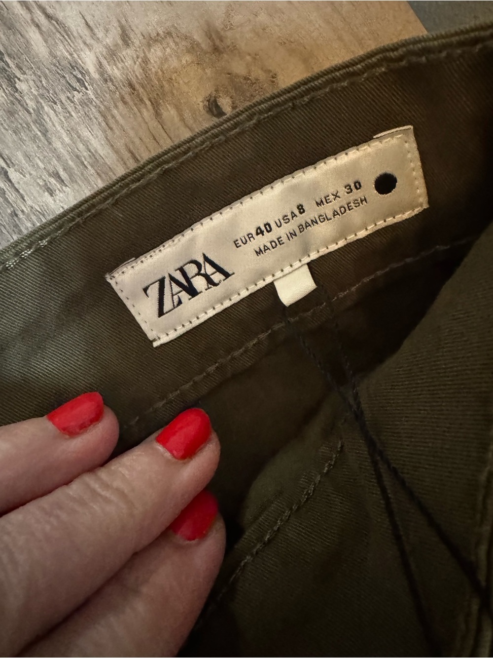 Zara Olive Green Utility Pants - Picture 4 of 15